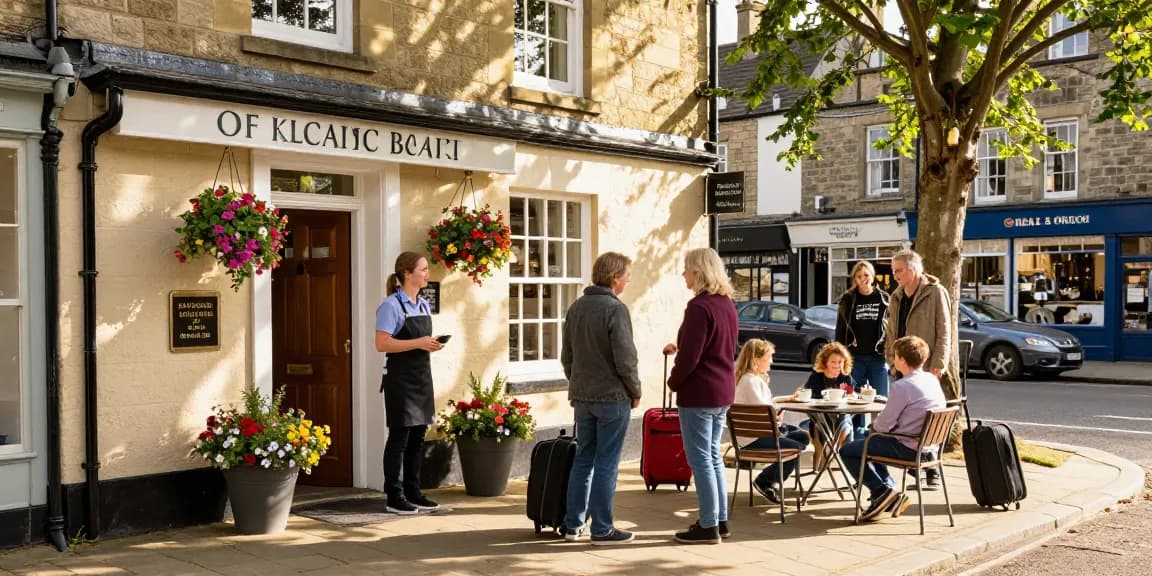Guests enjoying a warm welcome at a B&B Skipton, showcasing cozy atmosphere and local charm.
