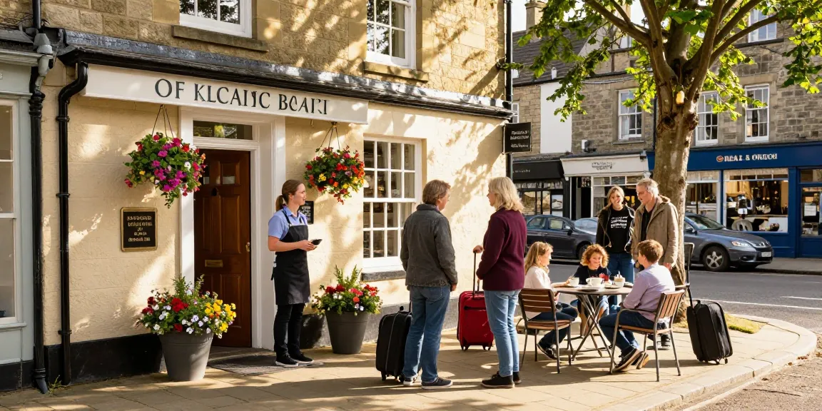 Guests enjoying a warm welcome at a B&B Skipton, showcasing cozy atmosphere and local charm.