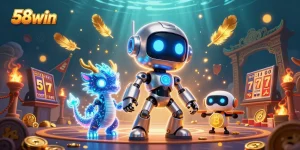 Experience thrilling gaming action with 58win's vibrant slot games and dynamic characters.